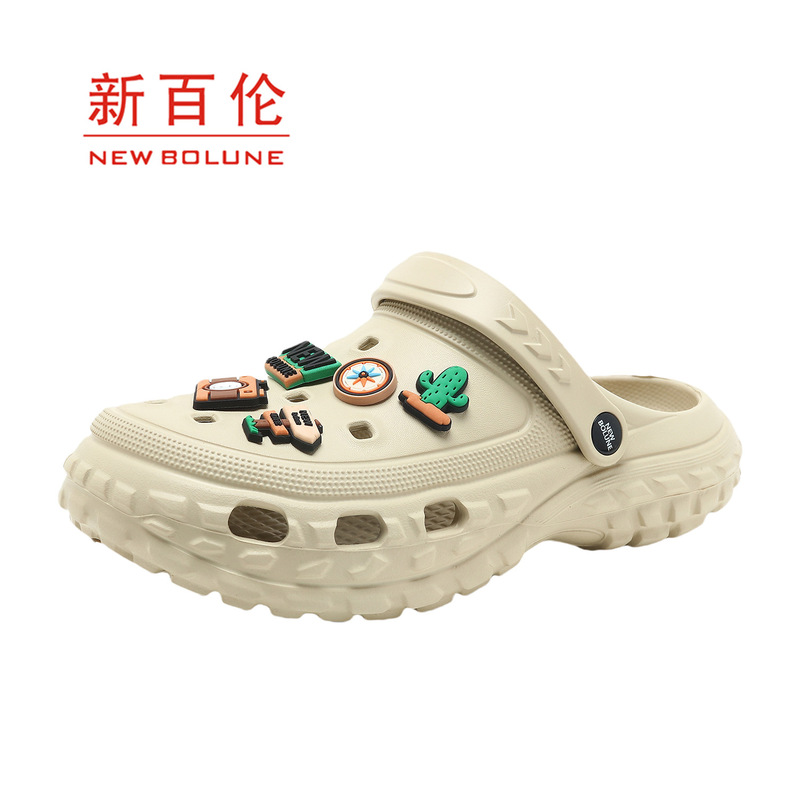 New Balance Croc Shoes for Men and Women Couples 2025 Summer New Sports Sandals Beach Outerwear Non-Slip Deodorant Soft Bottom