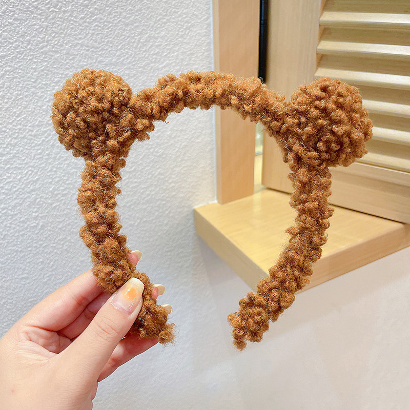 Cute pelúcia lavado facial correa de cabello para mujeres 2025 nuevo tipo de máscara especial para el cabello de maquillaje atar cabello correa de cabello