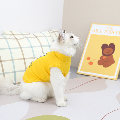 Pet Small Cat Clothes Freeze Panda Mi Backless Top Pet Supplies Leisure British Style Cat Apparel Large Discounts Drop Shipping