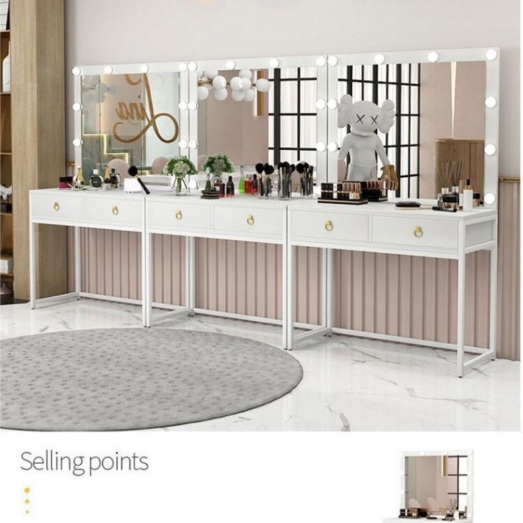 Trendy makeup table for internet celebrities, small apartment-sized, modern and minimalist design, professional makeup table for beauty salons Trendy makeup table for internet celebrities, small apartment-sized, modern and minimalist design, professional makeup table for beauty salons