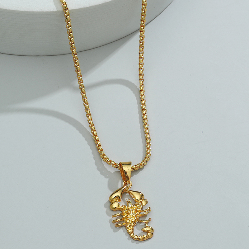 Hip Hop Scorpion Pendant Titanium Steel Necklace Men's Jewelry Wholesale display picture 2