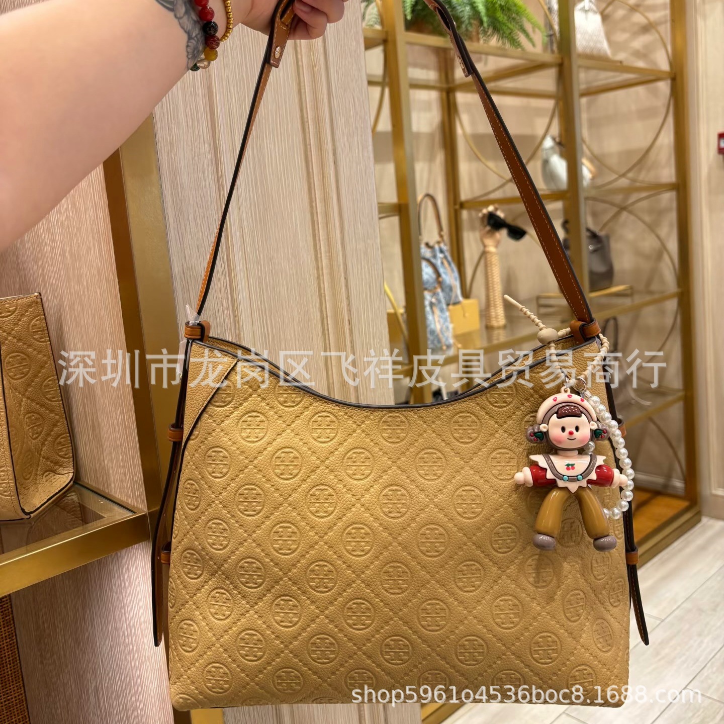 Export Quality TB New Hobo Messenger Tote Bag Trendy Fashion Embroidered Underarm Bag Crescent Moon Bag for Women - Thumbnail 7