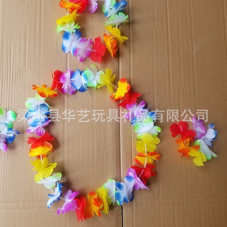 Hawaii Garland de cuatro piezas Garland boda atracciones turísticas transfronterizas Venta caliente fiesta de Carnaval guirnalda hecha a mano