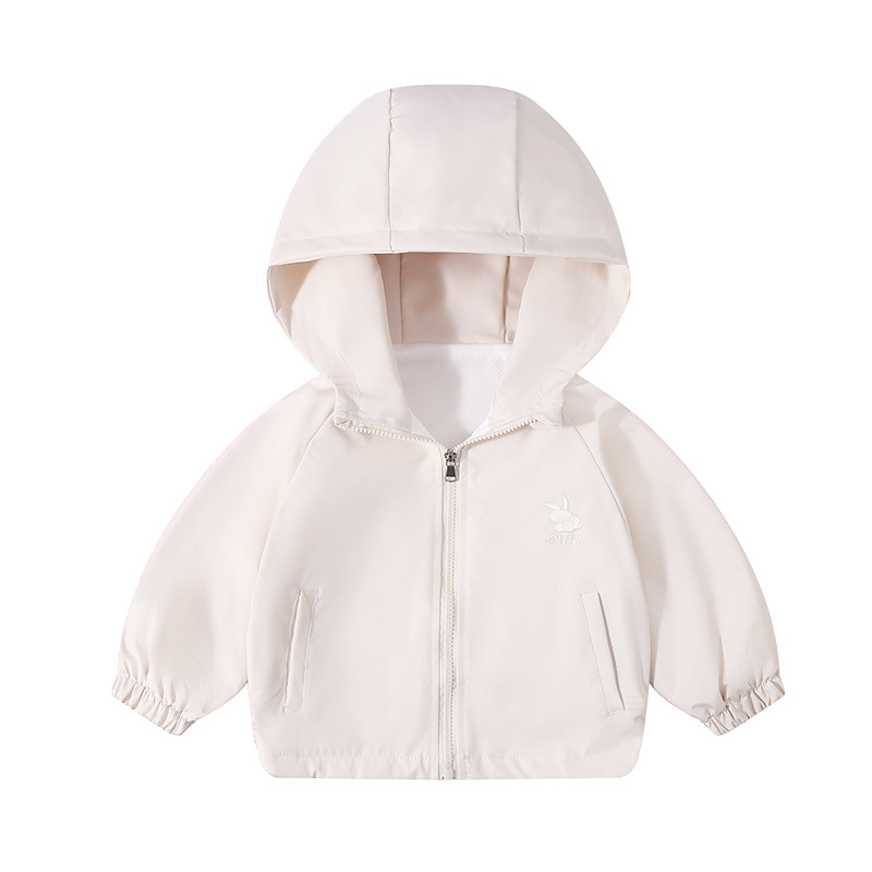 Chaqueta Infantil de Primavera con Bordado de Conejo 867 para Niños y Niñas, Cortavientos de Color Sólido a la Moda para Primavera y Otoño image 7
