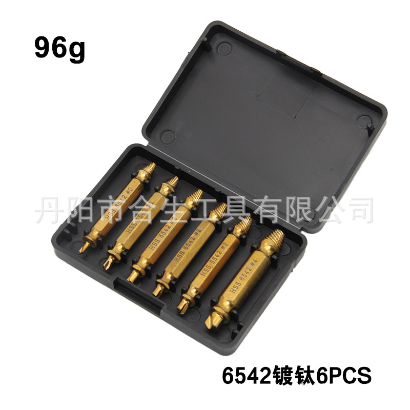 Extractor de acero de alta velocidad transfronteriza herramienta de eliminación de diapositivas de tornillo de doble cabeza S2 tornillo destornillador bit traje de alambre roto