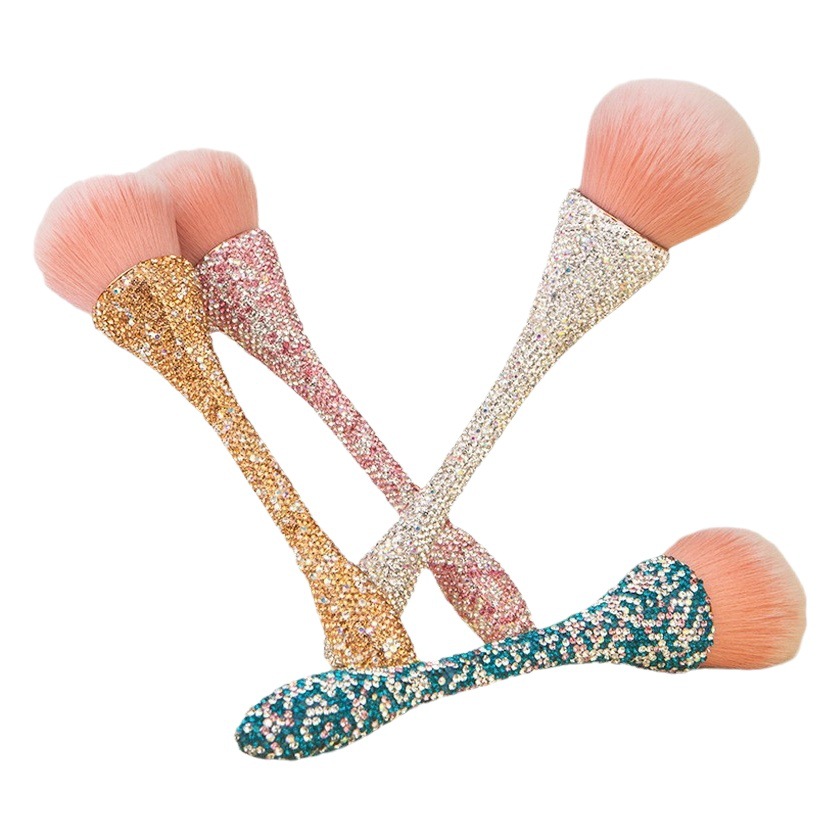 Cangzhou con mango de diamante, cintura pequeña, pincel de polvo suelto, copa, maquillaje, cepillo de rubor, herramienta de belleza para principiantes