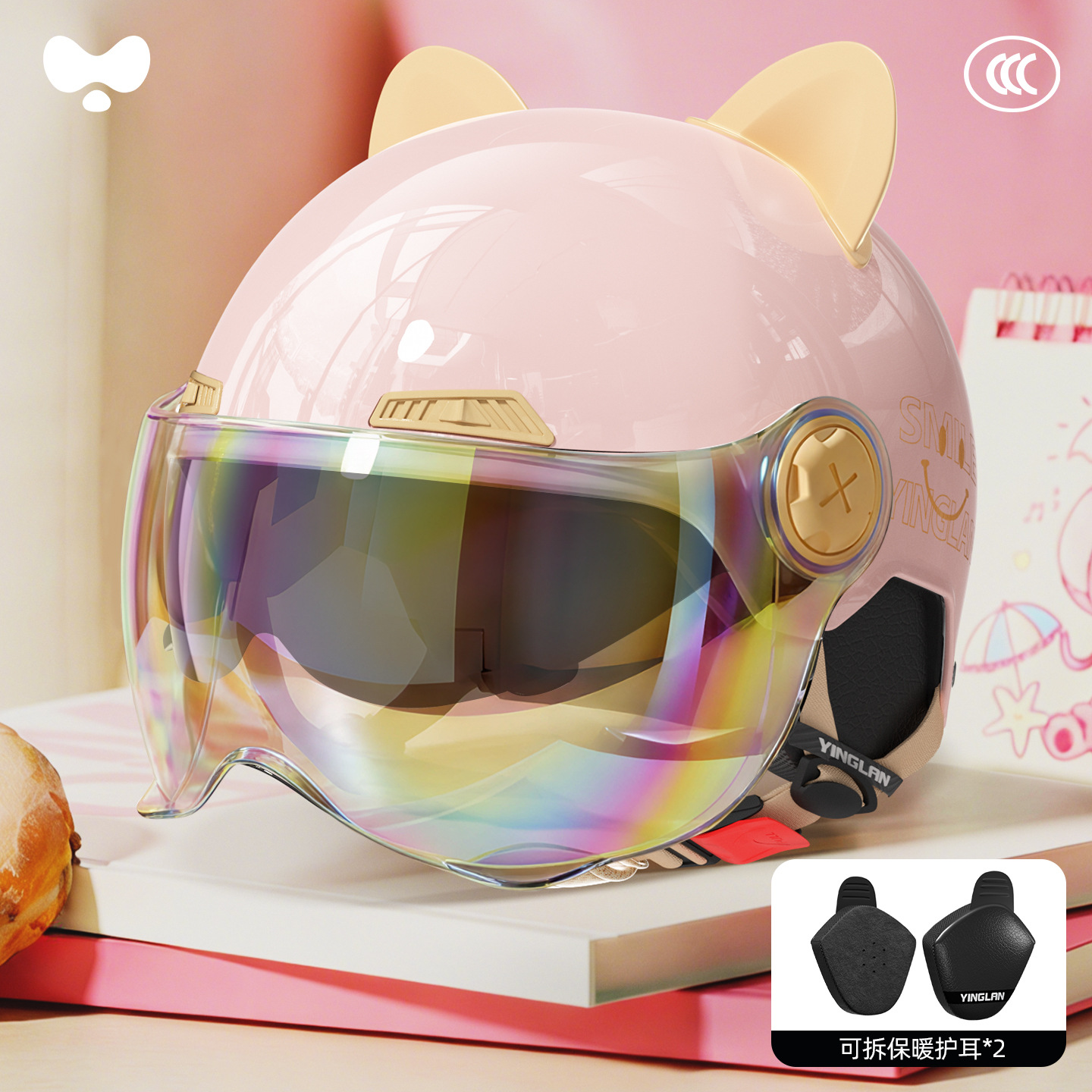 Cute Helmet Electric, Universal Motosiklet kaskı (dəbilqə) - 3cheatmax