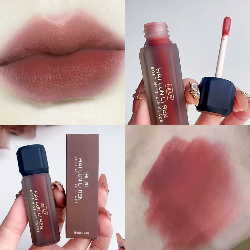 Блеск для губ Helen Beauty с воздушным мягким тоном, стойкий, студенческий нишевый бренд, губной глянец/пигмент, бархатная текстура