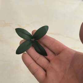 仿真植物小石榴叶 布叶子 年货仿真石榴枝工艺品装饰叶片配件批发