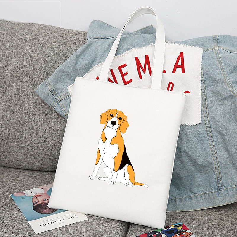 Beagles perro Beagles Beagle impresa bolsa de lona bolsa de hombro bolsa de comercio exterior global bolsa de compras