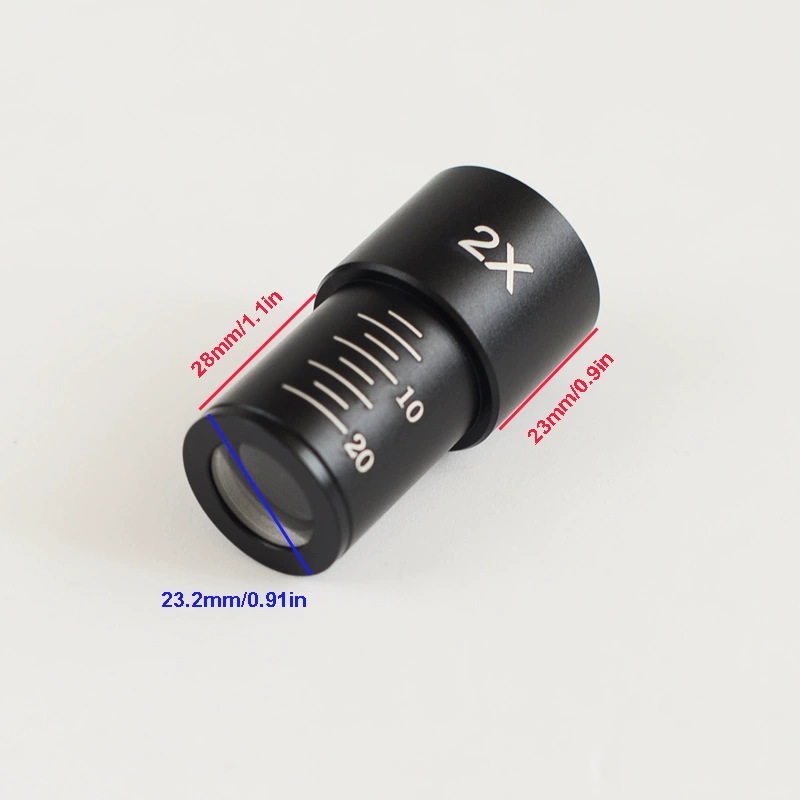 Микроскоп 2 раза удвоение линзы микроскопа удвоение линзы 2X Биологический микроскоп 2X удвоение окуляра 23,2 мм