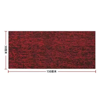 Universal Foot Pad: the Snowy carpet-style car mats - black-and-red-separate-rear-row-50150