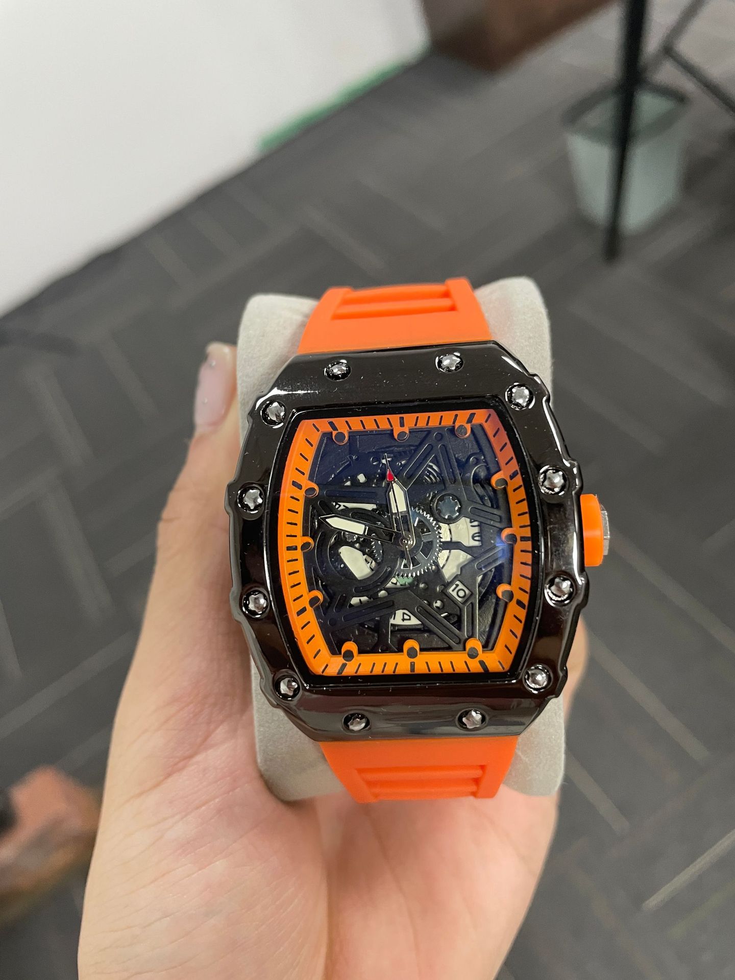 Men's Mechanical Watch Barrel Shaped Luminous Automatic Luxury_voghion.com