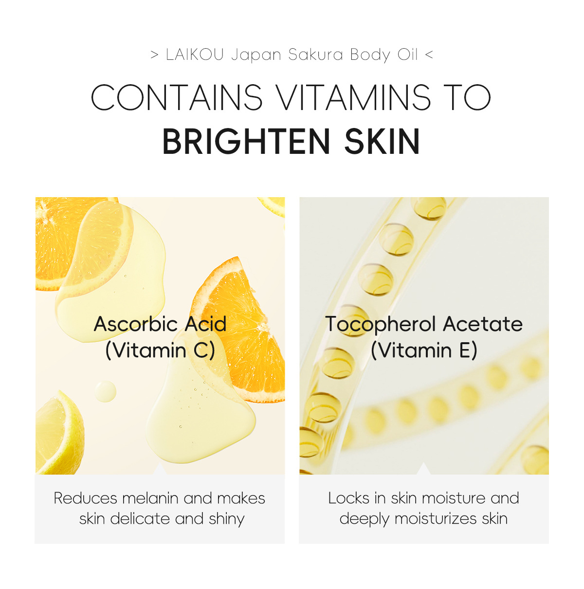Cross-border Laikou Cherry Blossom Body Essential Oil 50g Moisturizing Essential Oil Hydrating and hydrating Manufacturer in stock, one-piece consignment, English undefined