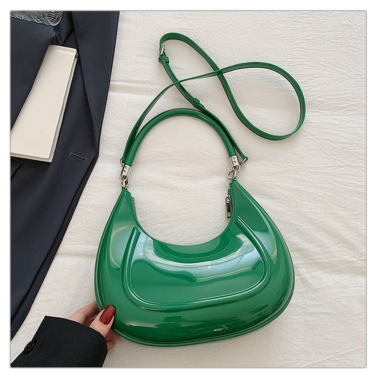 Bolso de luna nueva portátil de alta calidad bolso de mujer 2025 transfronterizo sudeste asiático nuevo estilo color gelatina bolso de mensajero de lujo ligero