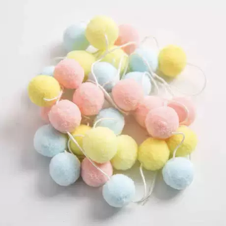 Hair ball string: Pink Blue yellow
