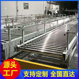 自动化托盘输送机物流运输栈板机器人配套自动化重型滚筒流水线