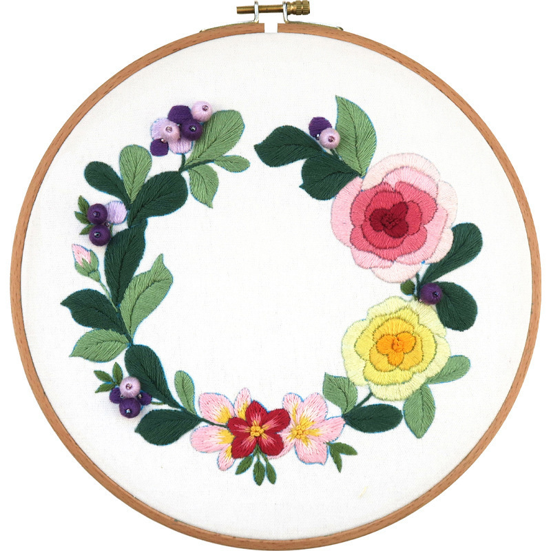 Kit de Bordado con Cinta de Algodón y Lino Tridimensional para Estudio