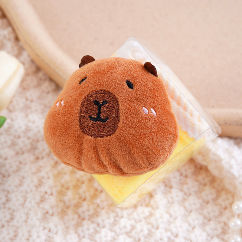 Yellow capybara + pvc box / 30*30cm