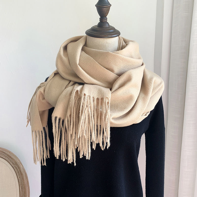 Bufanda gruesa unisex otoño-invierno de cachemira estilo japonés coreano