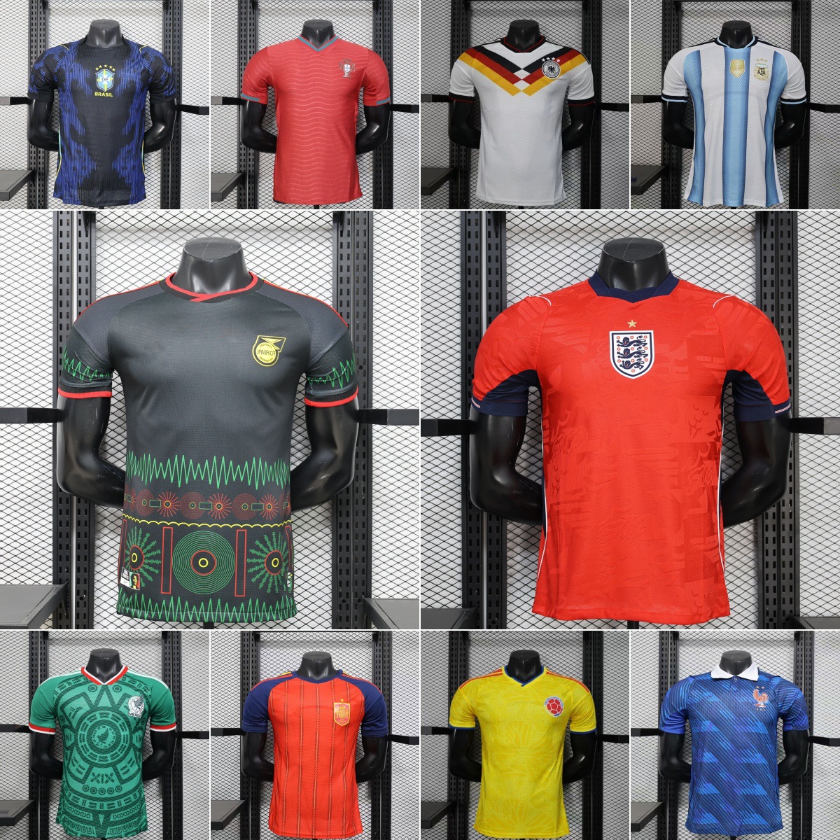 2026 World Cup France Jersey Argentina Spain Germany Brazil England Usa Jamaica Football Uniform