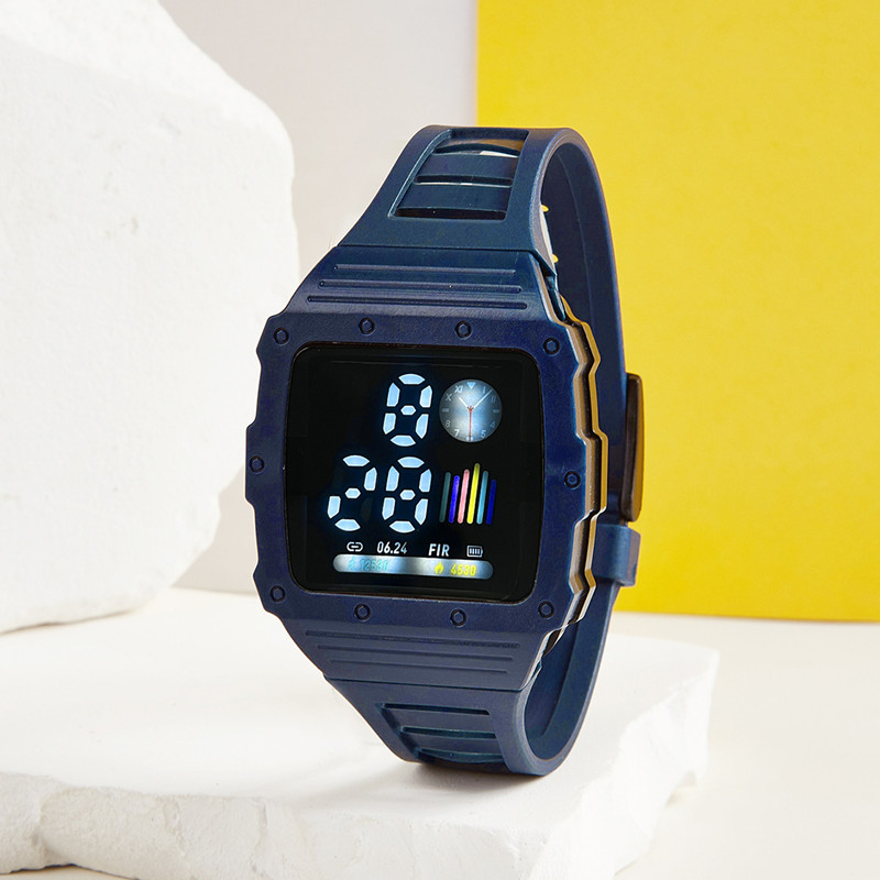 Moda simple macaron LED reloj electrónico Junior High School estudiante pareja reloj digital de una sola pieza reloj de entrega