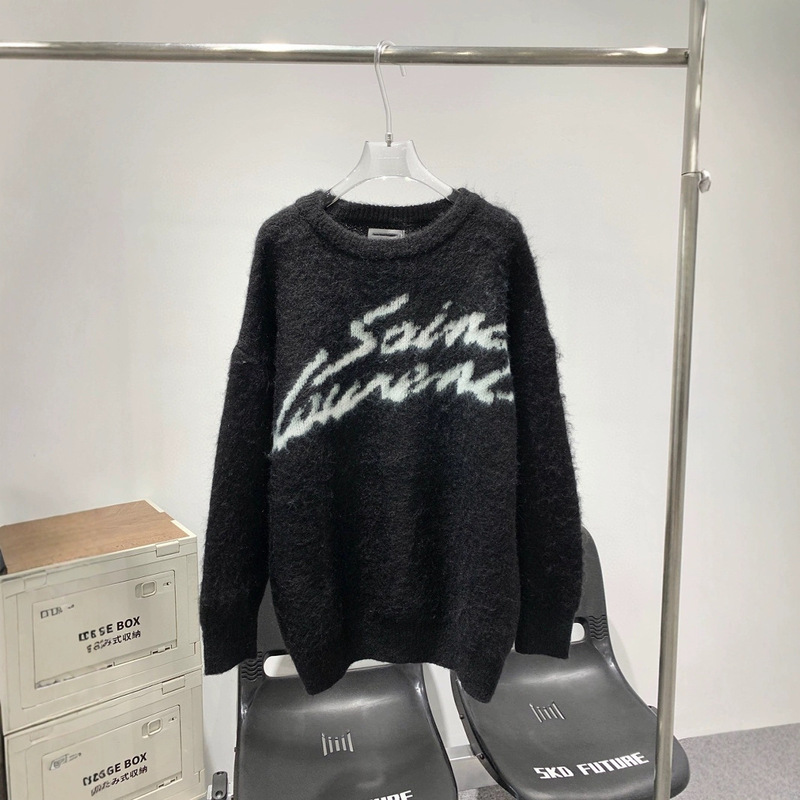 European Trendy Brand Autumn and Winter New Mohair Round Neck Sweater for Men and Women, High Version, Export Special Supply in Stock European Trendy Brand Autumn and Winter New Mohair Round Neck Sweater for Men and Women, High Version, Export Special Supply in Stock