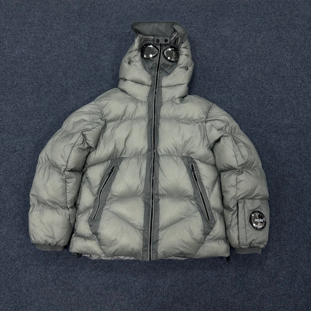 Palace C.P. Company DD Shell Ripstop Explorer Down Jacket Goggle Hooded Mazarine Blue
