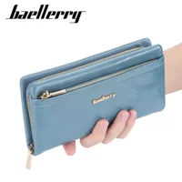 Портмоне-кошелек Baellerry с молнией, ручной петлей и маленьким клатчем, корейский стиль - 20x10x4.5 см