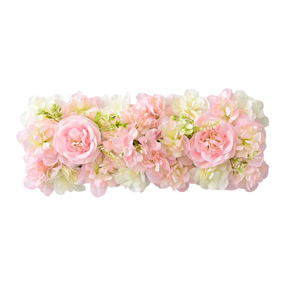 2025 Amazon nuevos productos transfronterizos bodas flores de bodas decoración de pared flores de seda rosa color macarón filas de suelo