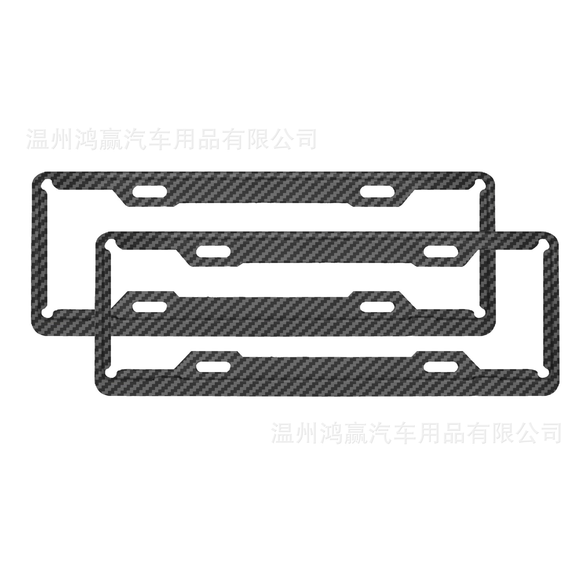 New Traffic Regulations Car License Plate Frame Double-Layer Anti-Break Aluminum Alloy Carbon Fiber Pattern License Plate Frame Borderless License Plate Protection Frame