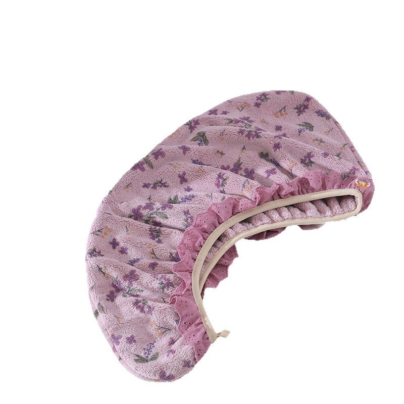 Bonnet de douche en polaire corail, absorbant, à séchage rapide, tendance et mignon, style influenceuse._voghion.com
