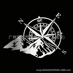 国境を越えて人気のある山脈コンパス自動車シールコンパス自動車ジャングル探検車シール装飾バイクシール