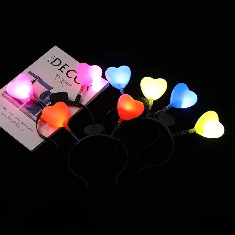 LED luminoso pin de cabello de cinco estrellas cinco estrellas toque de cabello de amor estrella luna corona de cabello de luces nocturnas ventas transfronterizas calientes