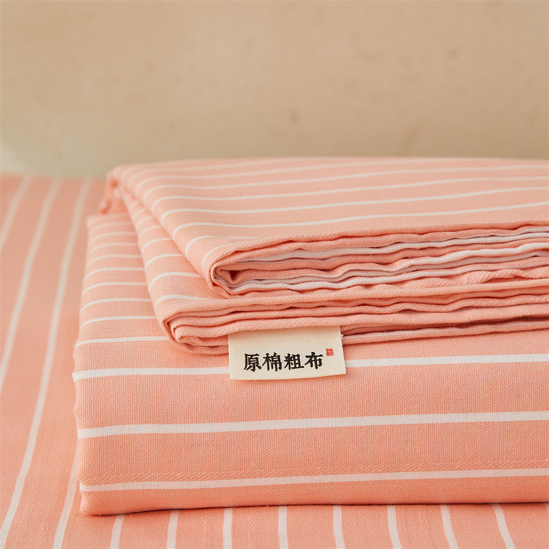 厚手の生綿古粗布ベッドシーツ3点セット純綿シングルベッドシーツ学生寮リネンベッドシーツマットカンシーツ|undefined