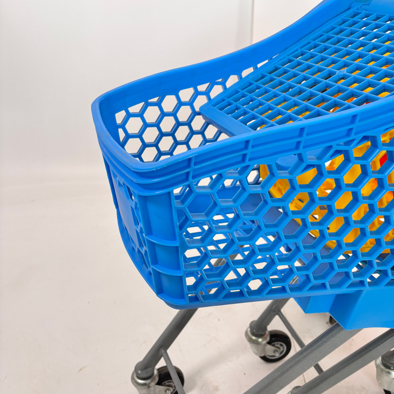 Engrosado y duradero, bebé de 1 a 8 años, carrito de compras de supermercado para niños, carrito de metal resistente, rueda universal silenciosa, anti-volteo