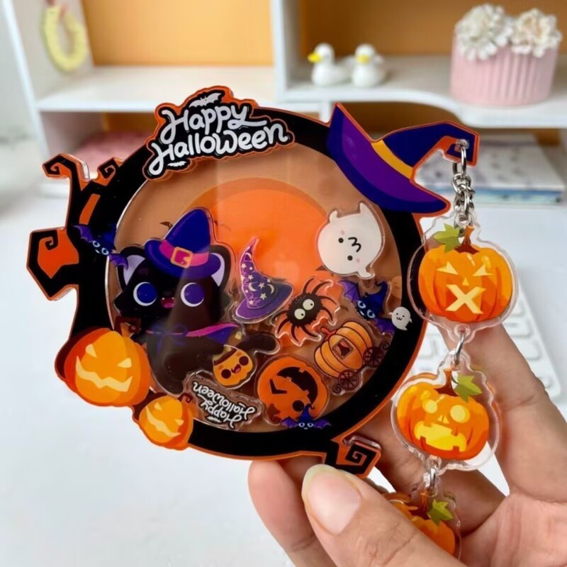 Little Red Book's Same Halloween Shaker, Cute Cat, Super Cute Acrylic Bag Pendant Gift for Friends and Besties Little Red Book's Same Halloween Shaker, Cute Cat, Super Cute Acrylic Bag Pendant Gift for Friends and Besties