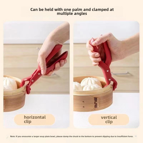 Anti-scalding plate and bowl clip, multi-functional tray clip, cross-border anti-slip creative home kitchen silicone anti-scalding clip