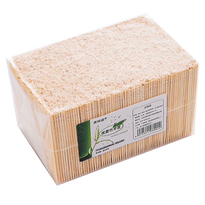 Restaurantes y restaurantes palillos de dientes tienda insignia palillos de bambú comerciales caseros desechables palillos de dientes caja de palillos de dientes de cabeza única