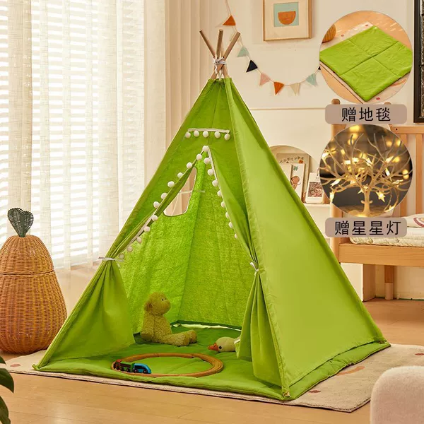 Fur ball small green model + original carpet + star lamp