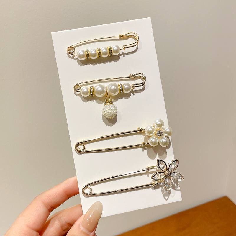 Falda con hebilla de cintura de perlas, circunferencia de cintura grande, cambio de artefacto, hebilla anti-luz, ropa, broche de diseño fijo