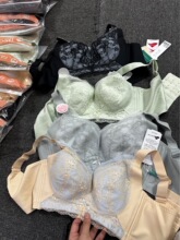大杯C尾货纸片杯36～42C四排扣处理文胸女士内衣性感蕾丝调整型