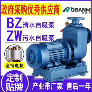 BZ清水自吸泵/ZW污水自吸泵定制 直联式管道自吸泵卧式离心泵厂家