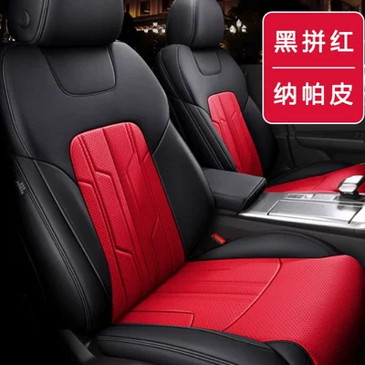 Car Interior, Modelə uyğun (Original) oturacaq örtükləri - black-and-red-nappa-leather-dedicated-car