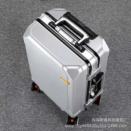 定制拉杆箱新款行李箱袋鼠旅行箱万向轮密码箱铝框加印logo批发