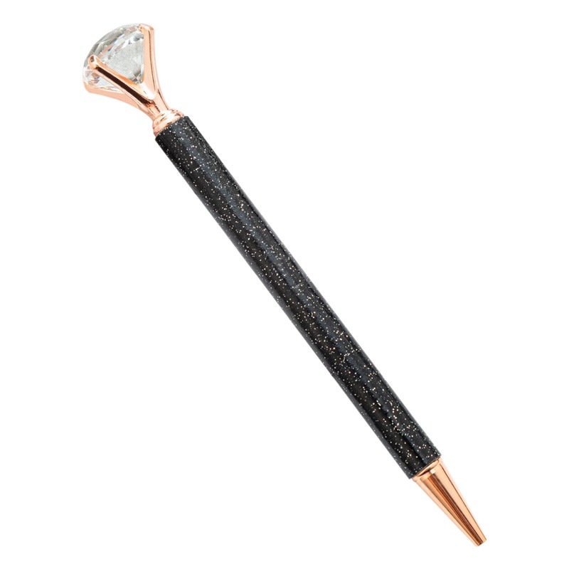 Fuente de la fábrica gran pluma de diamante polvo de oro prepucio pluma de metal moda estudiante regalo publicidad bolígrafo Impresión logotipo