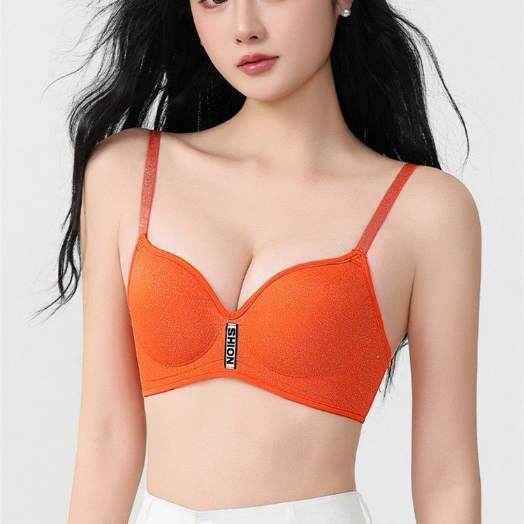 Cartoon-Style Bra for Small Busts That Enhances Appearance, Provides Shape, Soft Support, Wireless, Gathers Side Breasts, Adjustable, and Corrects Outward Expansion