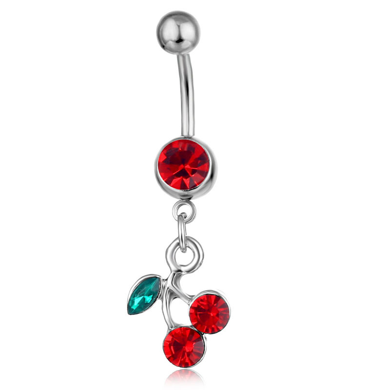 Fashion Fruit Rhinestone Belly Ring display picture 3