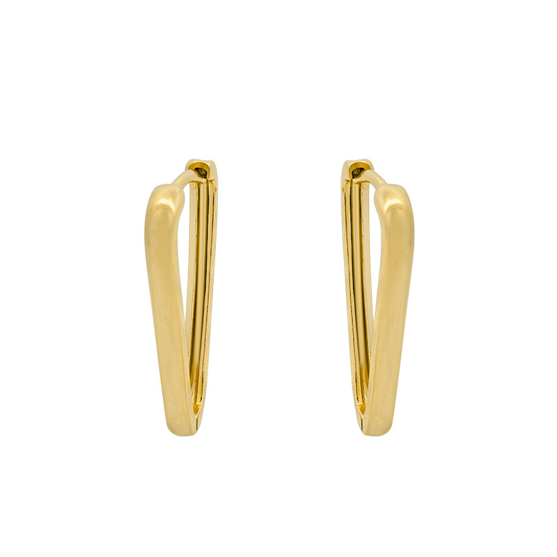 Pendientes Geométricos Minimalistas de Aleación Electrochapada Xuping Fashion, Estilo Único y Moderno, Pendientes Unisex al por Mayor