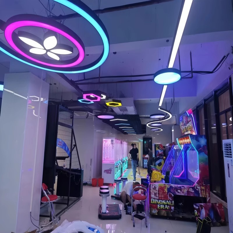 Ciudad de juegos electrónicos módulo de luces de juegos electrónicos parque de juegos de marea espacio centro comercial sala de baile internet café tienda modelado luz